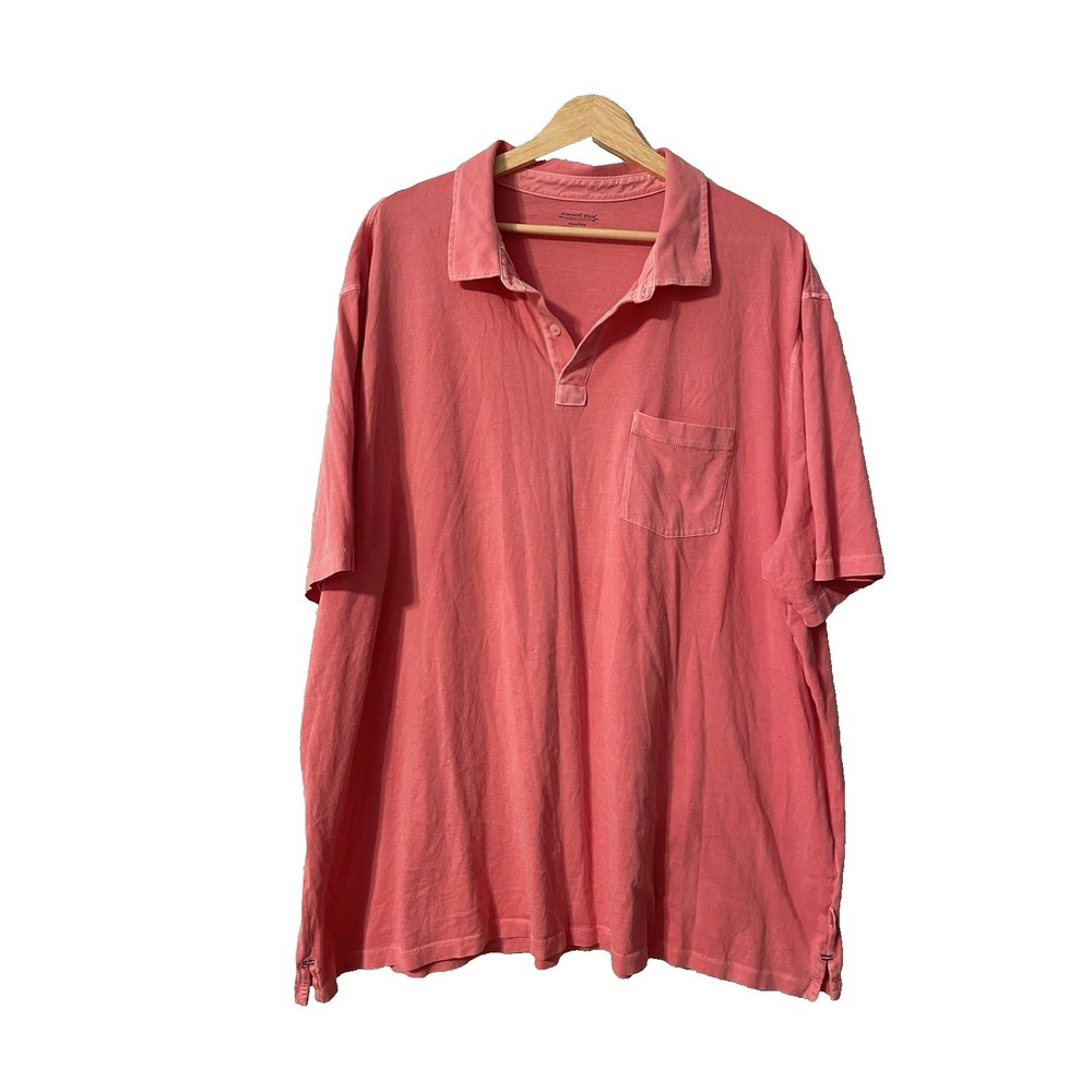 Vineyard Vines Island Polo Mens Salmon Pink Pima Cotton Short Sleeve Shirt 2XL